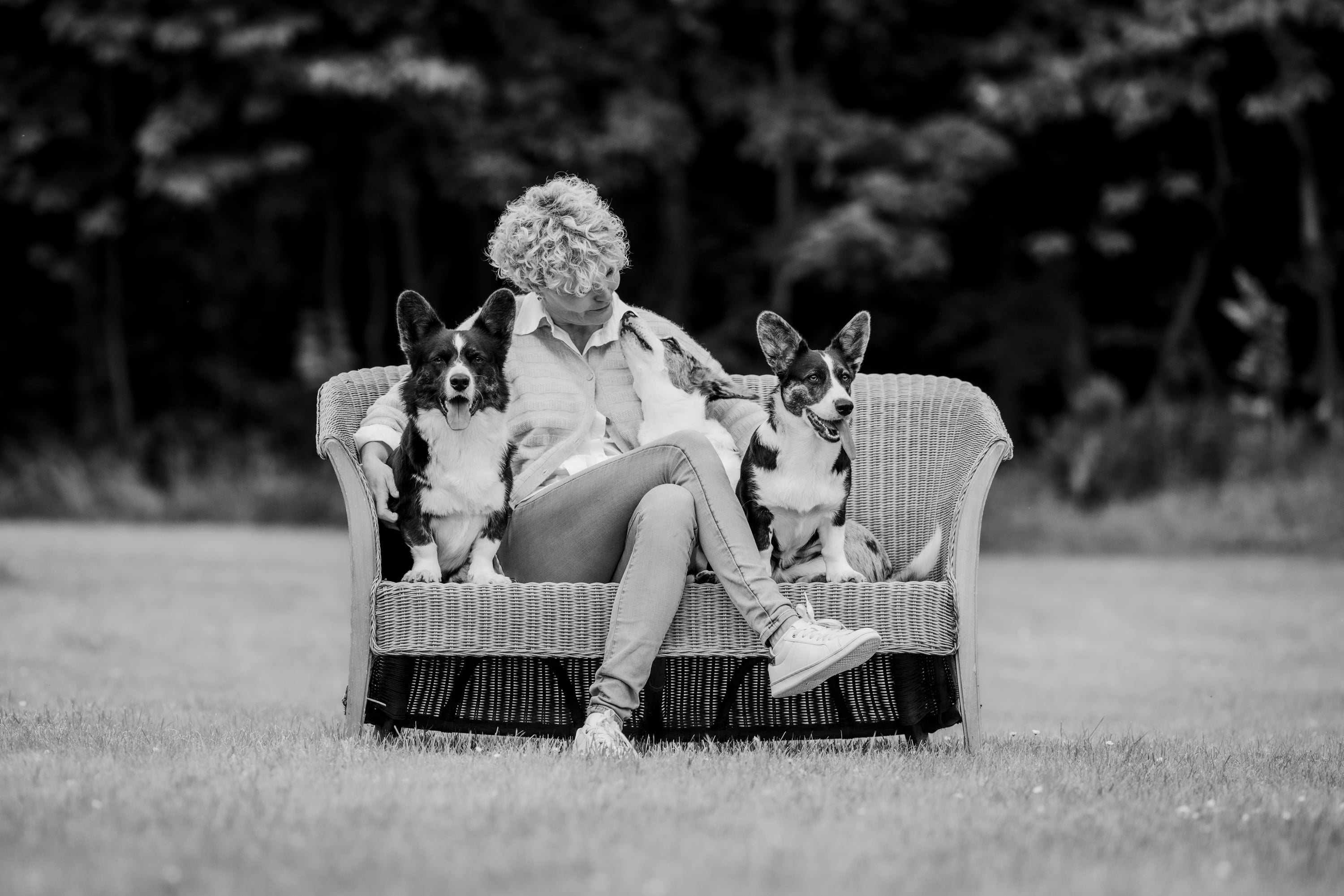 Opdrætter Henriette Vistrup sammen med sine Welsh Corgi Cardigans